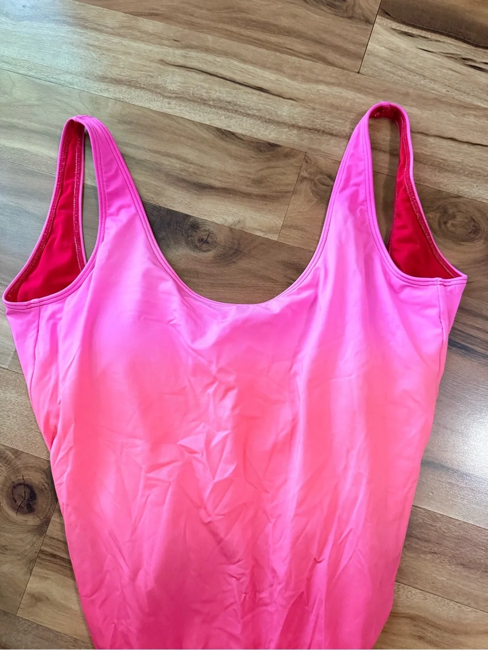 Hollister Swim Pink Ombre‎ One-Piece Swimsuit Size Large Cheeky Fit